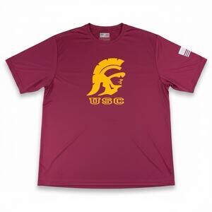 USC Trojans A4 Performance Shirt Mens 2XL Cardinal NCAA Athletic USA Flag Tee